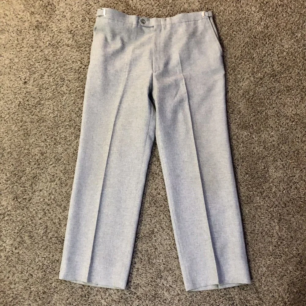 Vintage Dress Pants Mens 38R Used Brown Blend Textured - Picture 3 of 11
